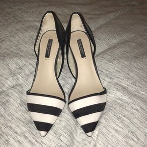 Zara dorsay black and white pumps size 37